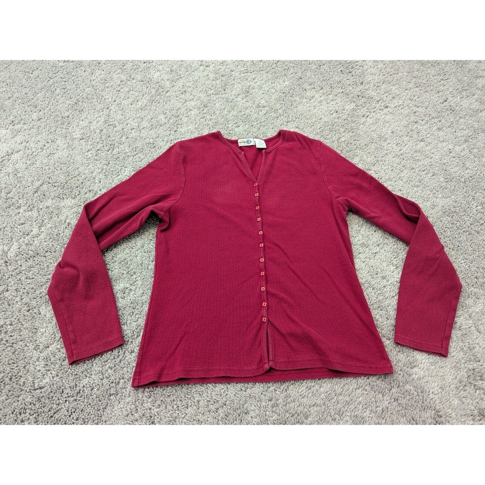 Paul Harris Design Cardigan Womens‎ Large Sweater Button V-Neck Made in Canada